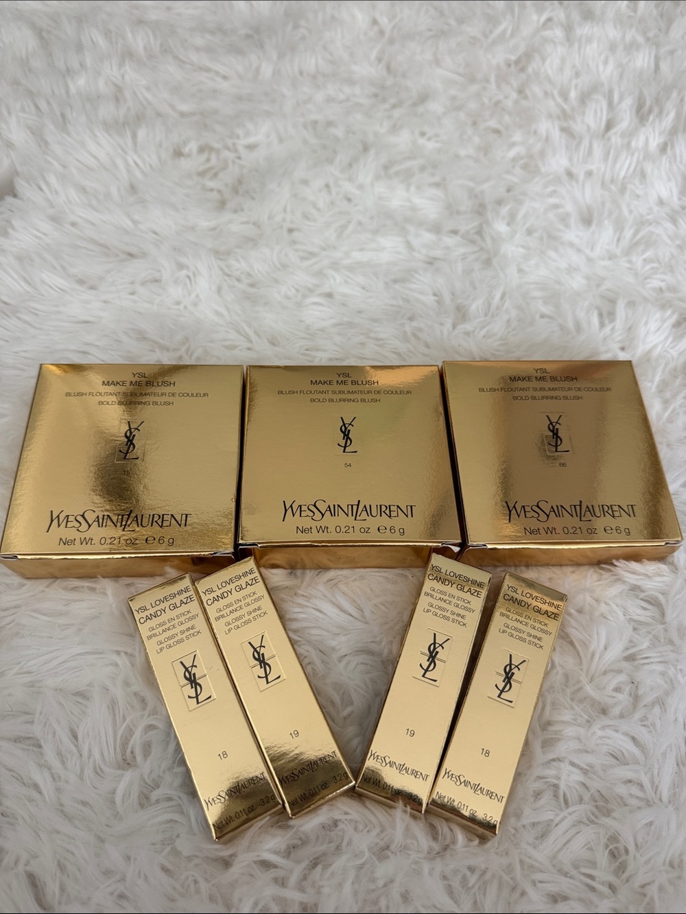 YSL make me blush and loveshine candy glaze bundle